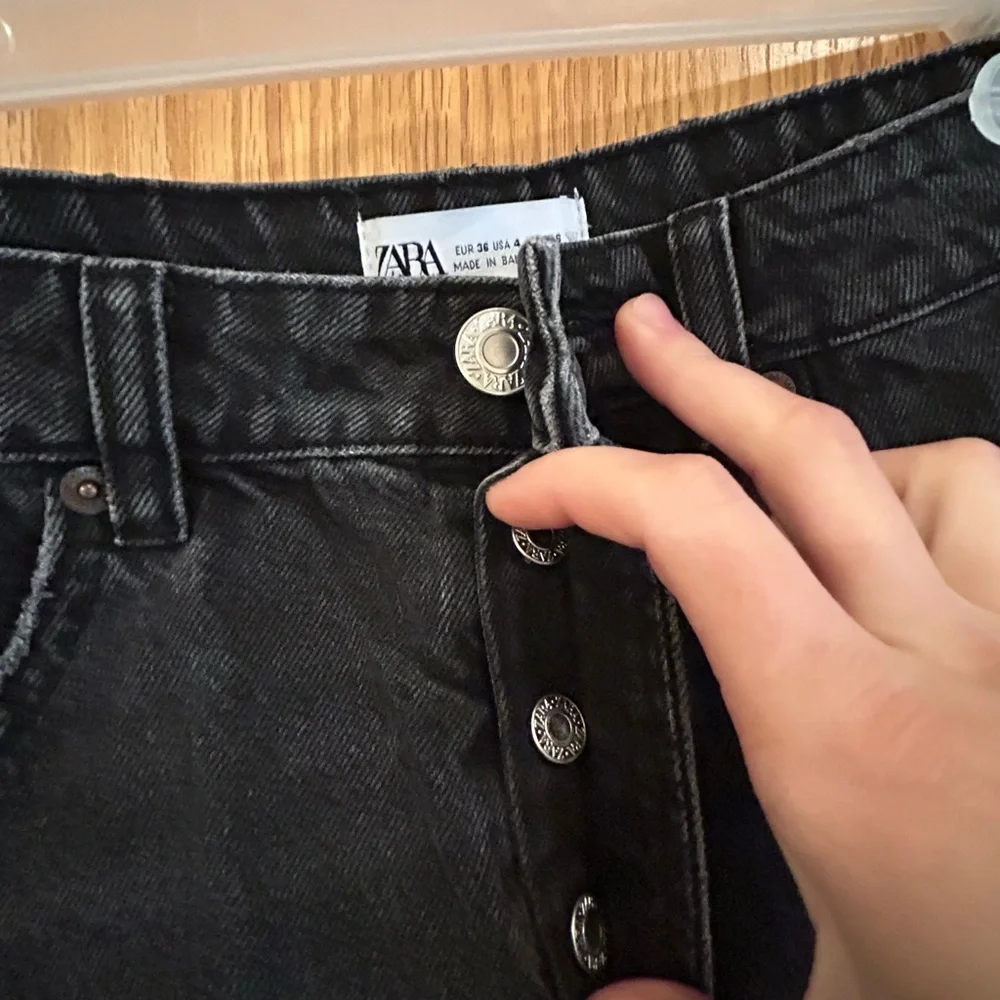 Zara Black Denim Shorts 4
